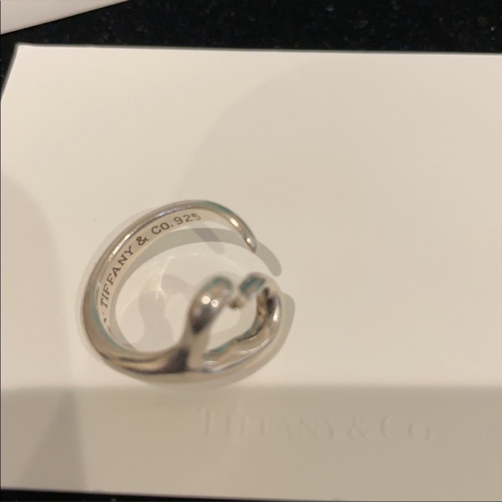 Tiffany 7 Co Elsa Peretti Sterling Silver Open Heart size 6 - Picture 12 of 14